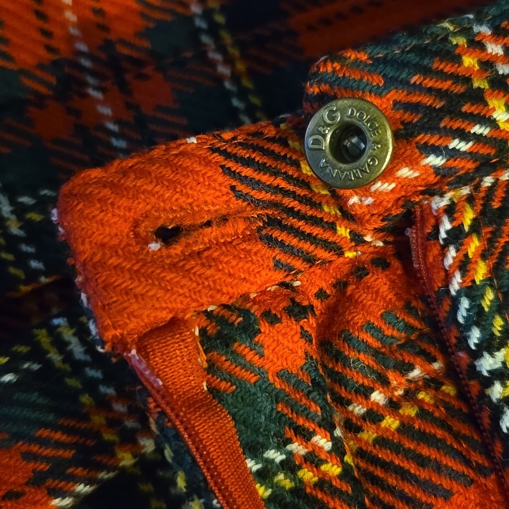 Dolce & Gabbana Plaid Pleated Mini Skirt Y2K - Picture 10 of 11